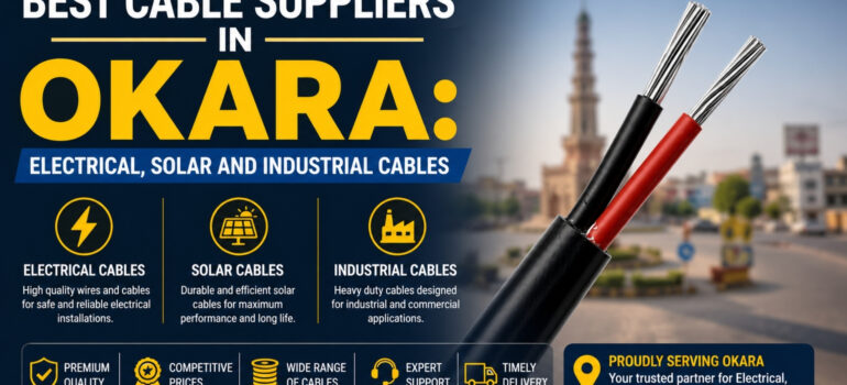 Electrical, solar, and industrial cable suppliers in Okara Pakistan offering high-quality wiring solutions for residential and industrial projects