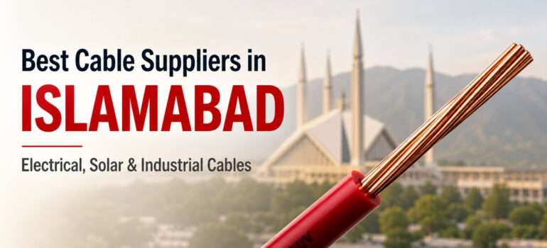 Electrical, solar, and industrial cable suppliers in Islamabad Pakistan offering high-quality copper wiring solutions for homes, offices, construction projects, and solar energy systems