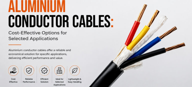 Aluminium conductor electrical cable for cost effective wiring applications with insulated multi core conductors