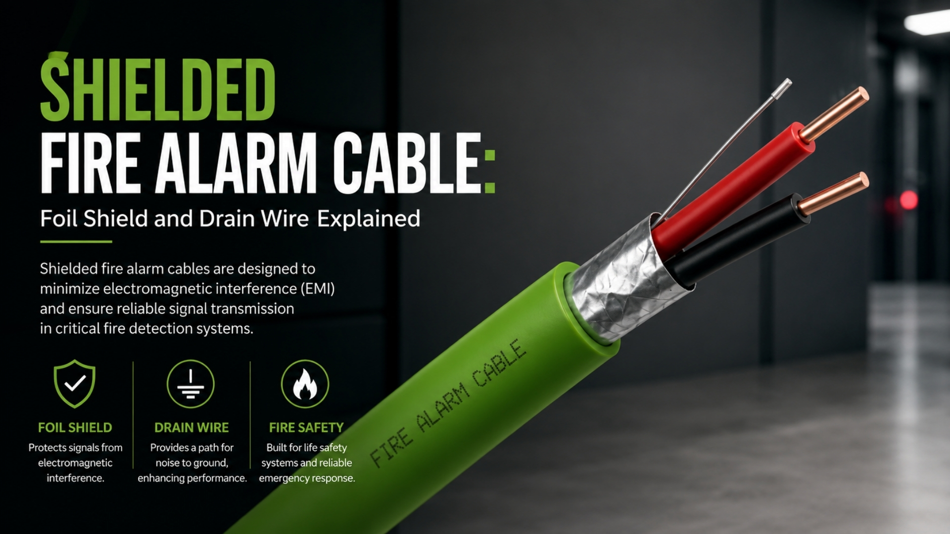 Shielded Fire Alarm Cable: Foil Shield and Drain Wire Explained