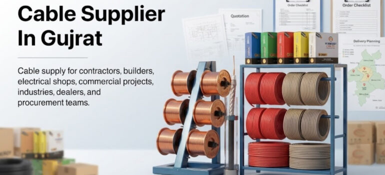 Cable Supplier In Gujrat providing cables for contractors, builders, electrical shops, and commercial projects.